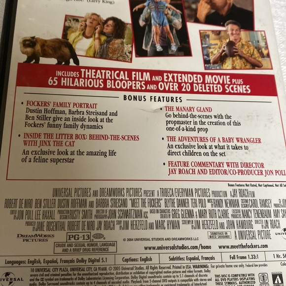 🎬PRICING🎬 Meet the Fockers DVD with Robert De Niro, Ben Stiller, & more - Picture 7 of 7